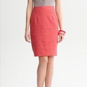 Banana Republic Coral Lace Floral Pencil Skirt 14